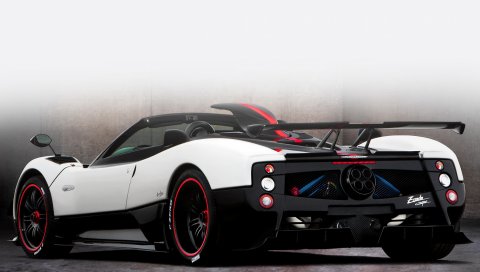 Pagani, zonda, cinque, white, родстер