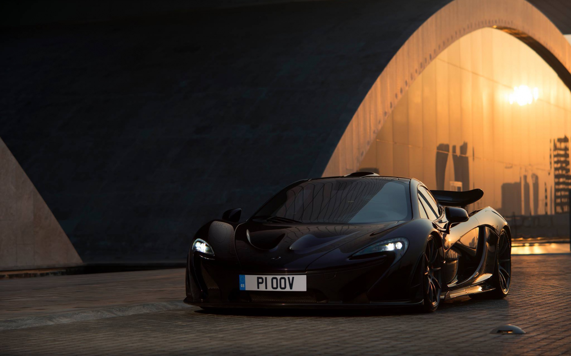 Картинки Mclaren, p1, черный, вид спереди фото и обои на рабочий стол