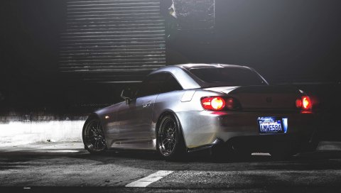 Honda s2000, honda, вид сзади, ночь