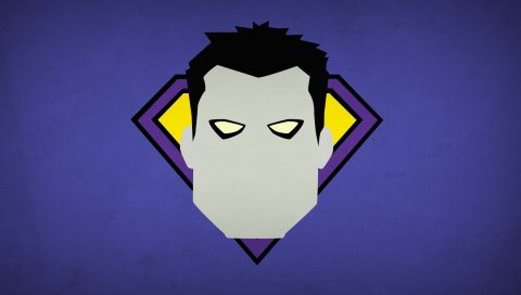 Dc комиксы, bizarro, супергерой, искусство, минимализм