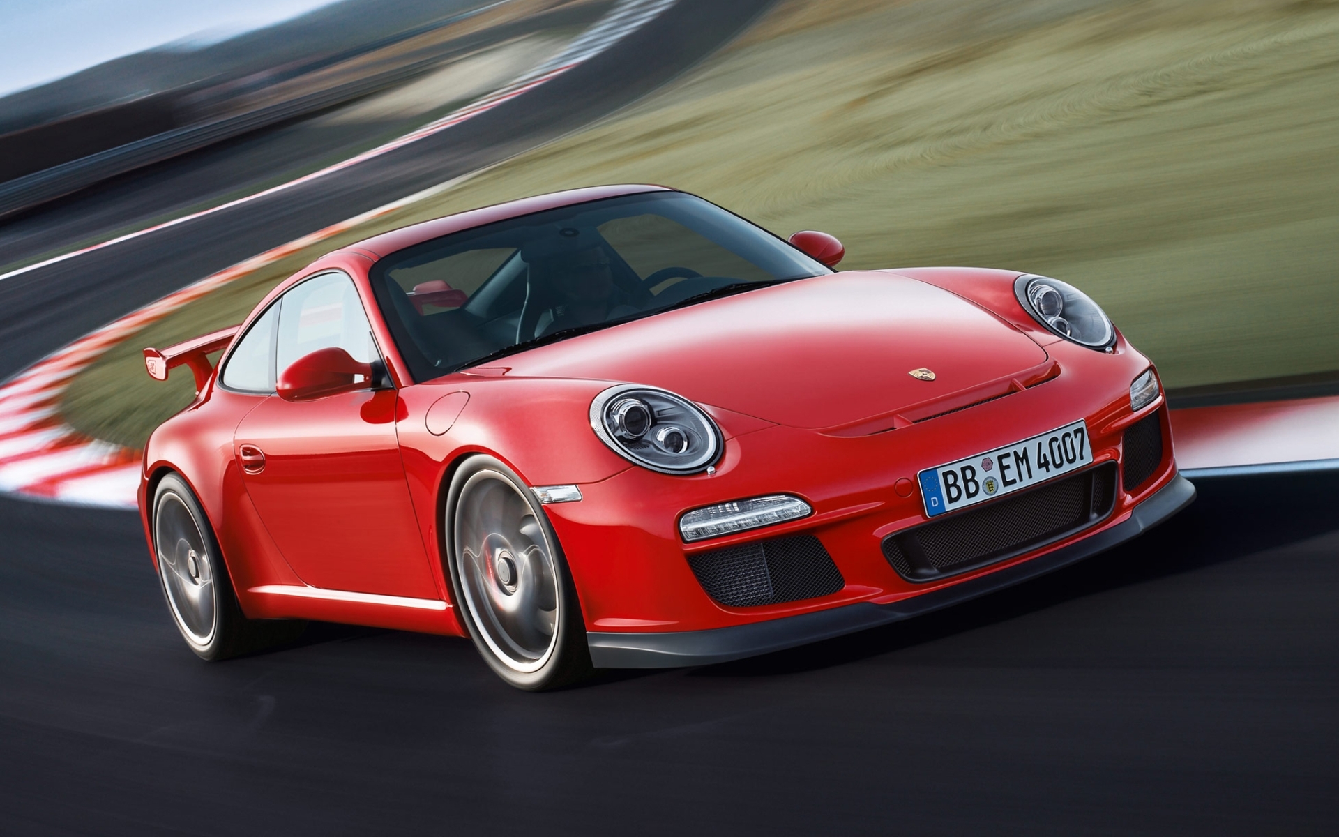 Картинки Porsche, 911, gt3, 997, красный, вид сбоку фото и обои на рабочий стол