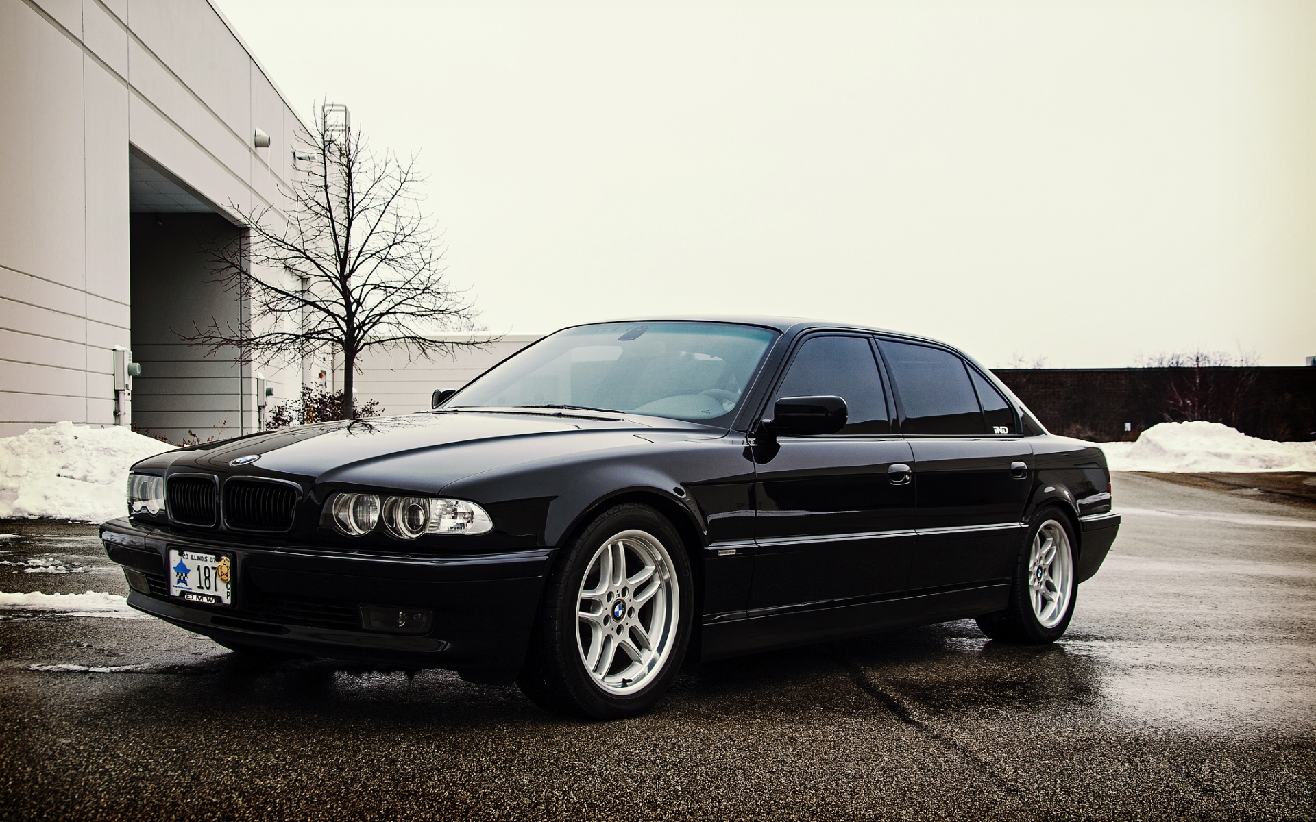 Картинки Bmw, e38, 740i, автомобиль, вид сбоку, черный фото и обои на рабочий стол