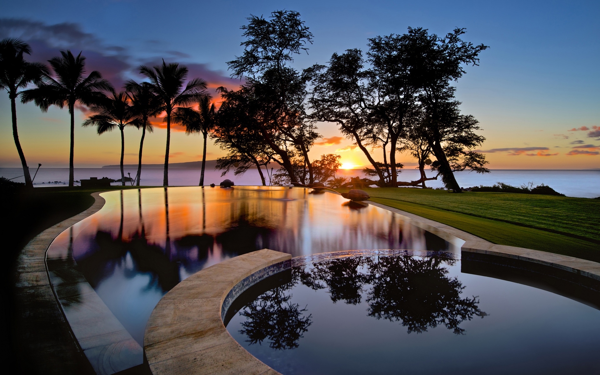 Картинки Usa, hawaii, maui, бассейн, остров фото и обои на рабочий стол