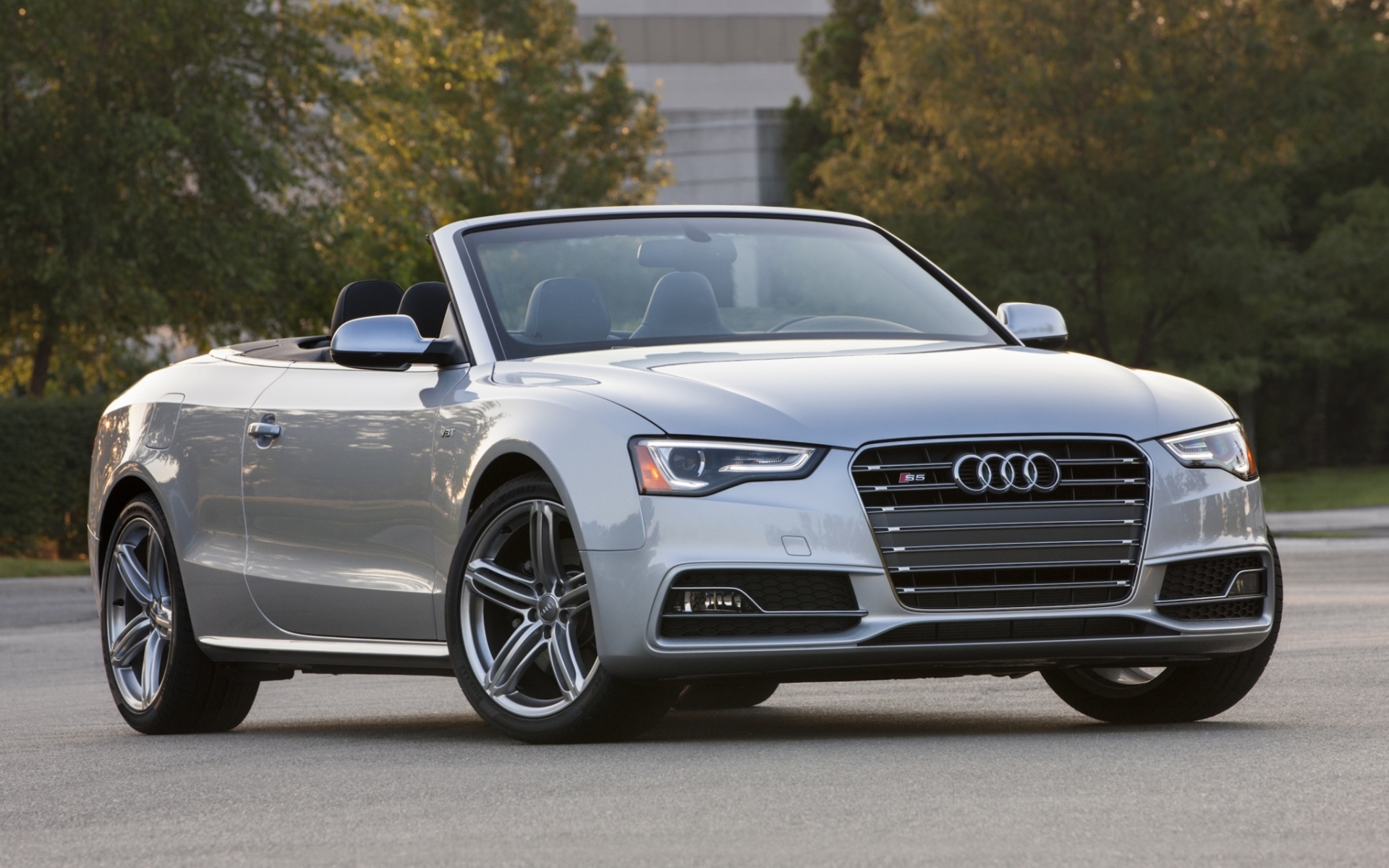 Картинки Audi, s5, кабриолет, серый, вид спереди фото и обои на рабочий стол