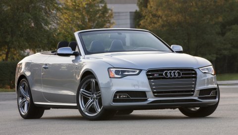 Audi, s5, кабриолет, серый, вид спереди