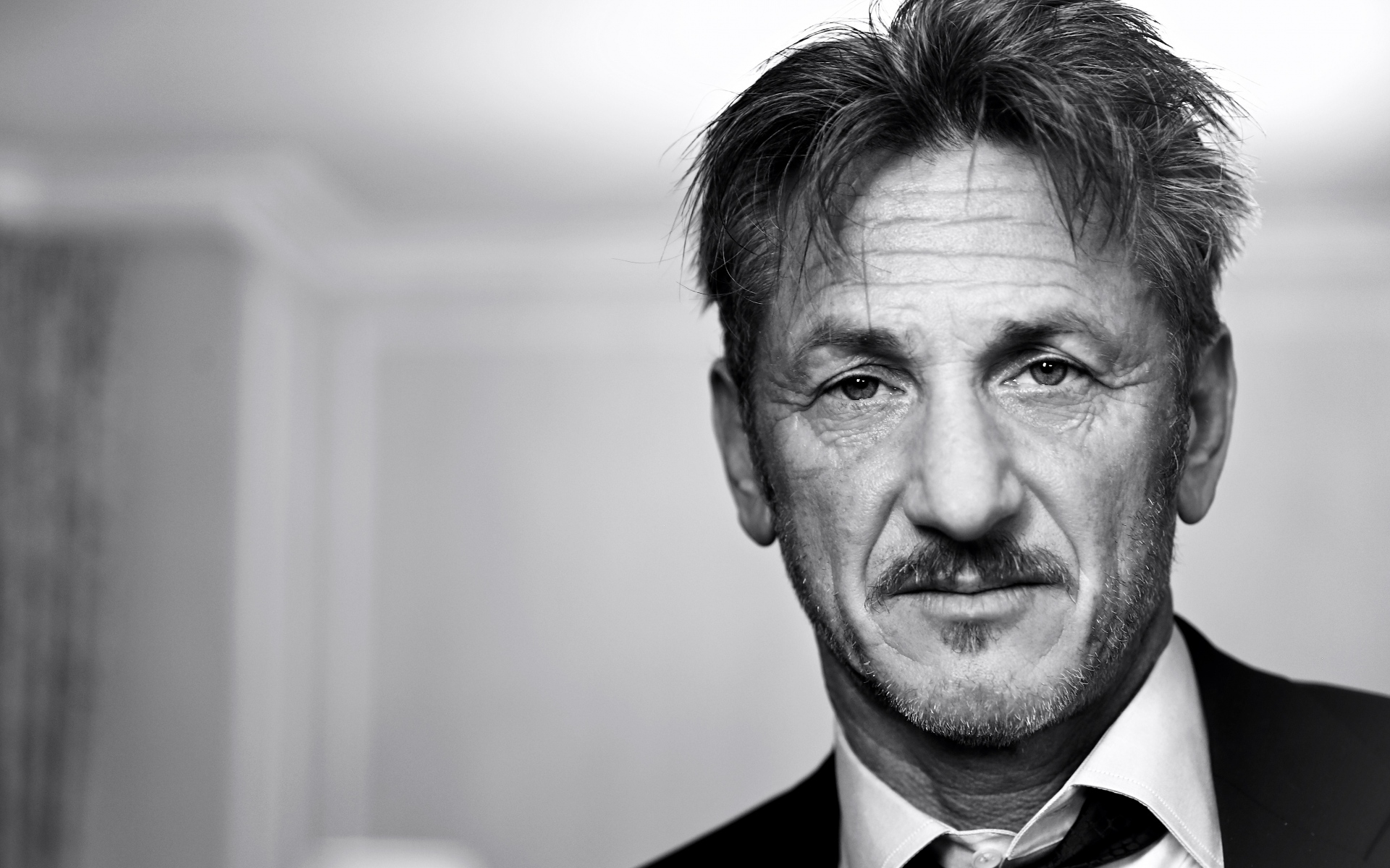 Картинки Sean penn, актер, знаменитость, лицо, bw фото и обои на рабочий стол