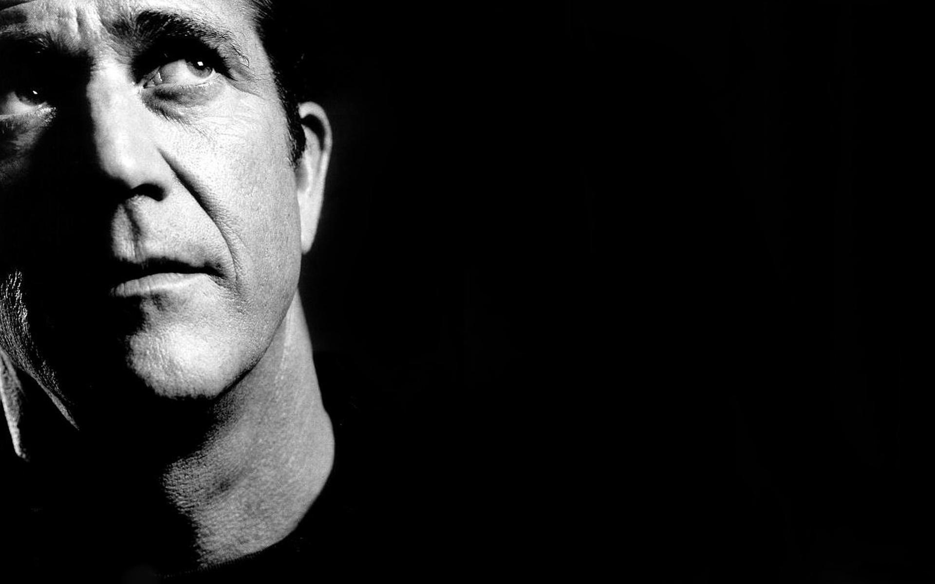 Картинки Mel gibson, актер, лицо, bw фото и обои на рабочий стол