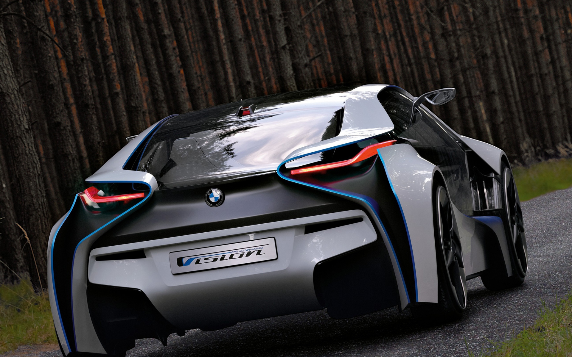 Картинки Bmw, зрение, эффективная динамика, концепция, вид сзади фото и обои на рабочий стол