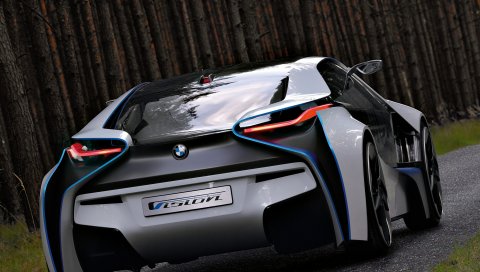 Bmw, зрение, эффективная динамика, концепция, вид сзади