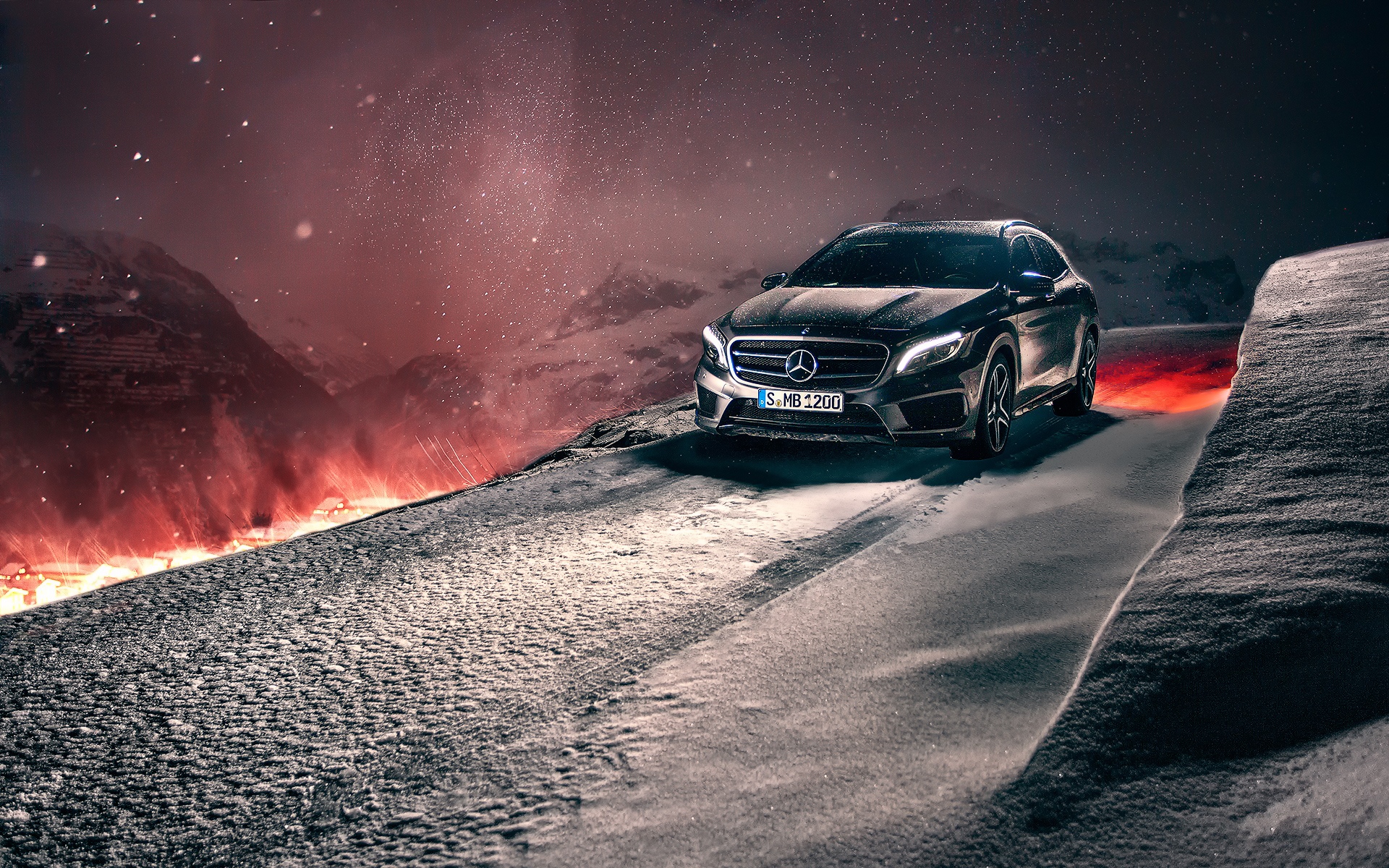 Картинки Mercedes-benz, gla, кроссовер, зима, снег, концепция фото и обои на рабочий стол