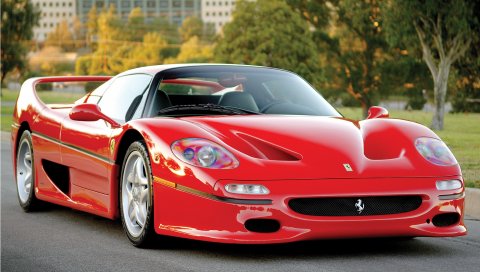 Ferrari, f50, предварительный, красный, вид спереди