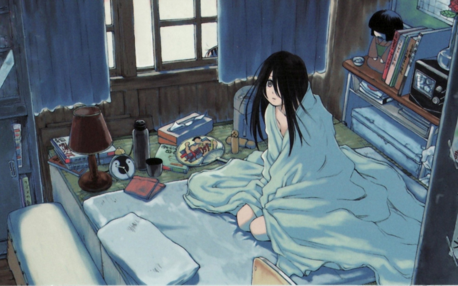 Картинки Sayonara, zetsubou, сенсей, искусство, комната, девушка фото и обои на рабочий стол