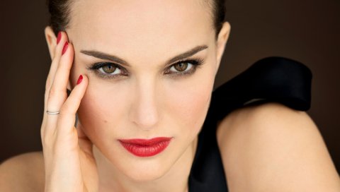 Natalie portman, актриса, девушка, коричневые волосы, макияж