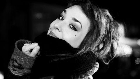Zaz, isabelle zheffrua, французский певец, народ, джаз, bw