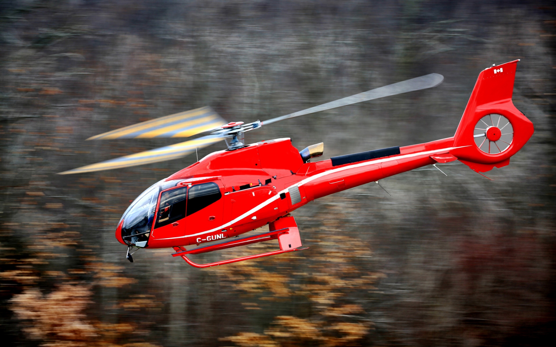 Картинки Вертолет, еврокоптер, ec 130, одномоторные, воздушные вертолеты, летающие, размытые фото и обои на рабочий стол
