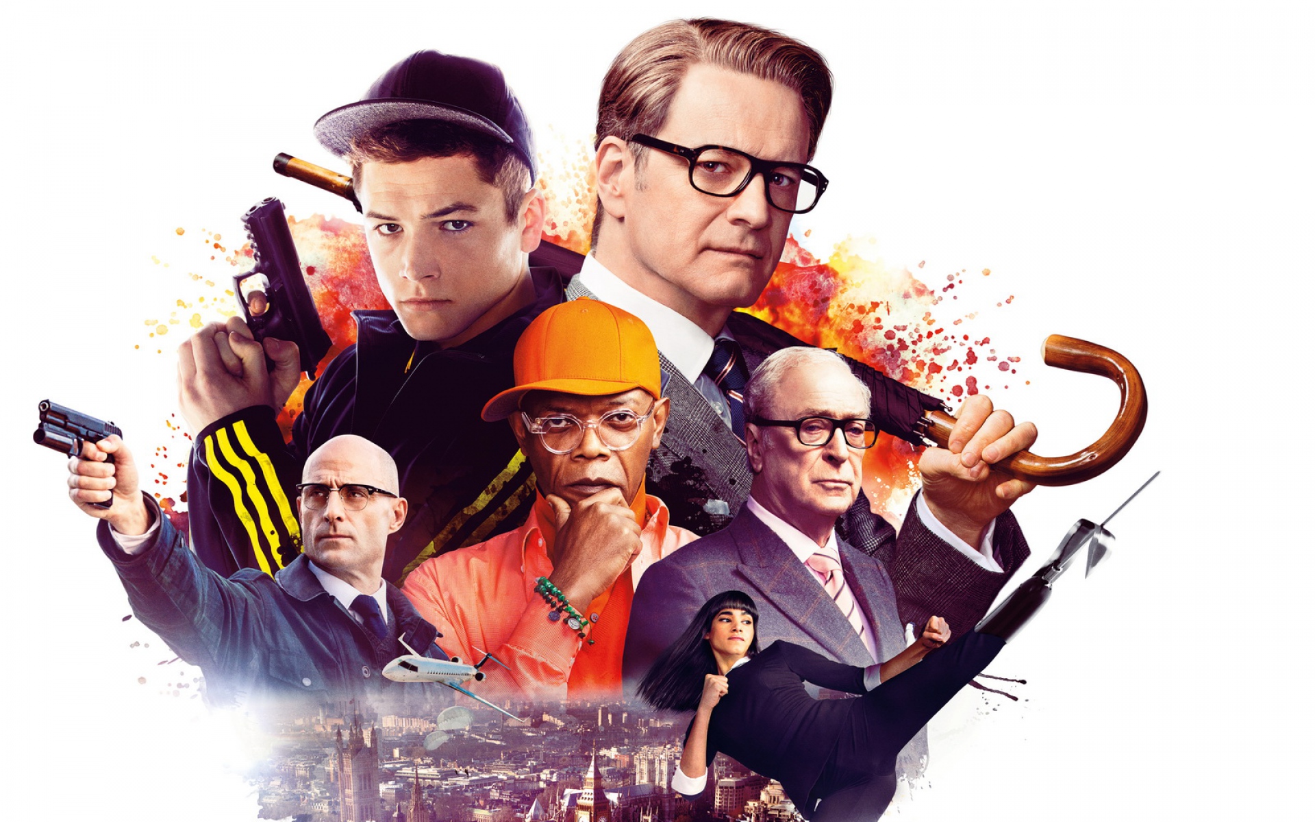 Картинки Кингсман - секретная служба, терон edgerton, colin firth, samuel l jackson фото и обои на рабочий стол