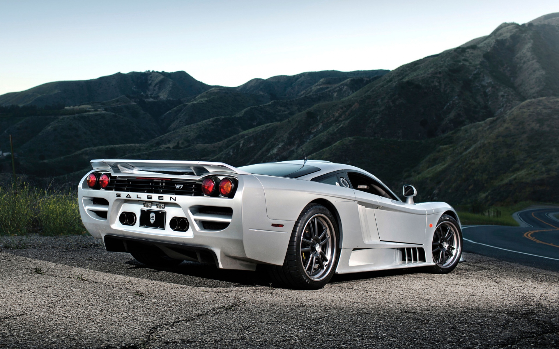 Картинки Saleen, s7, вид сзади, серебро фото и обои на рабочий стол