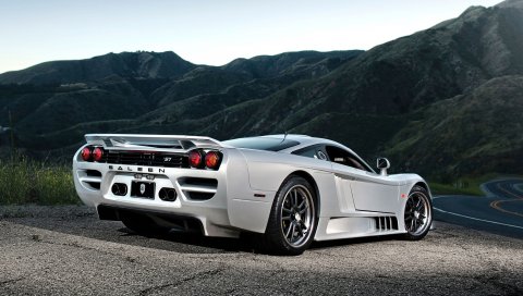 Saleen, s7, вид сзади, серебро