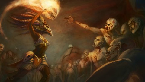Диабло 3, знахарь, зомби, искусство, колдун