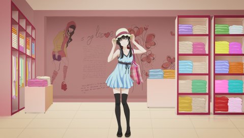 sankarea, магазин, магазины, аниме, девушка