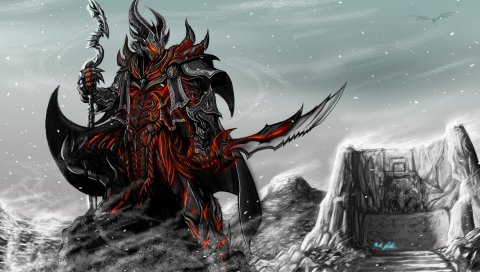 Skyrim, игры, искусство, мотоциклист, доспехи, персонал, меч