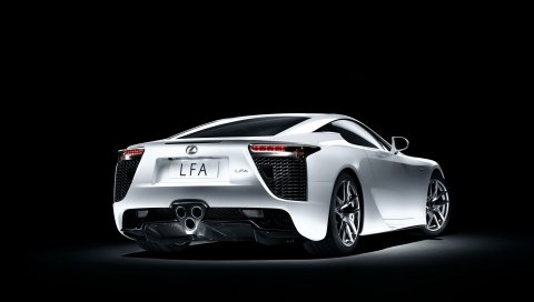 лексус, LFA, белый, вид сбоку