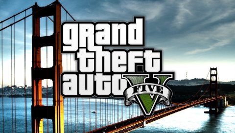 GTA V, Grand Theft Auto V, игры, мост, логотип