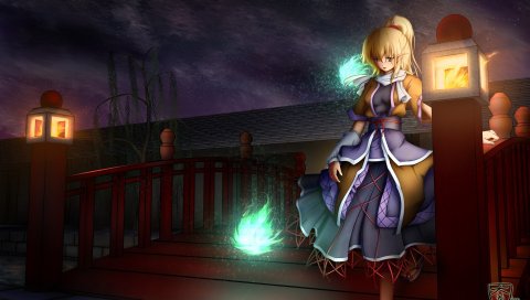 парс Mizuhashi, Touhou проект, аниме, девушка, принцесса