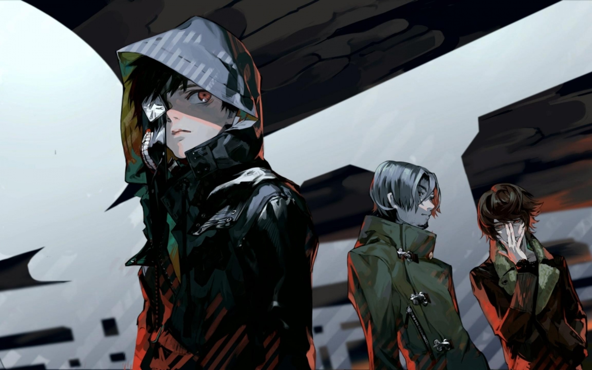 Картинки Tokyo Ghoul, kaneki Кеном, ребята, искусство фото и обои на рабочий стол