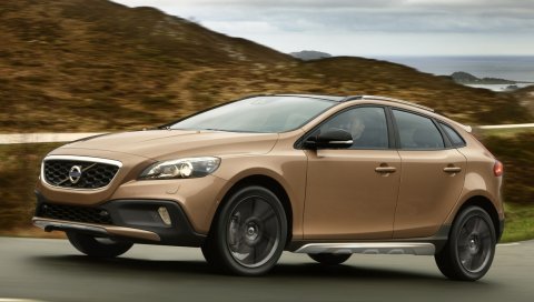 Volvo, v40, крест, коричневый