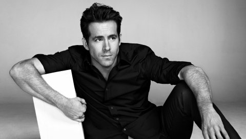 Ryan reynolds, актер, знаменитость, стиль, фотосессия, bw