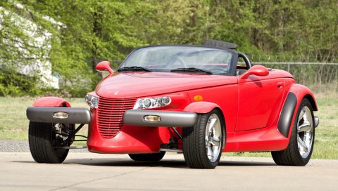 Plymouth prowler, красный, plymouth, ретро