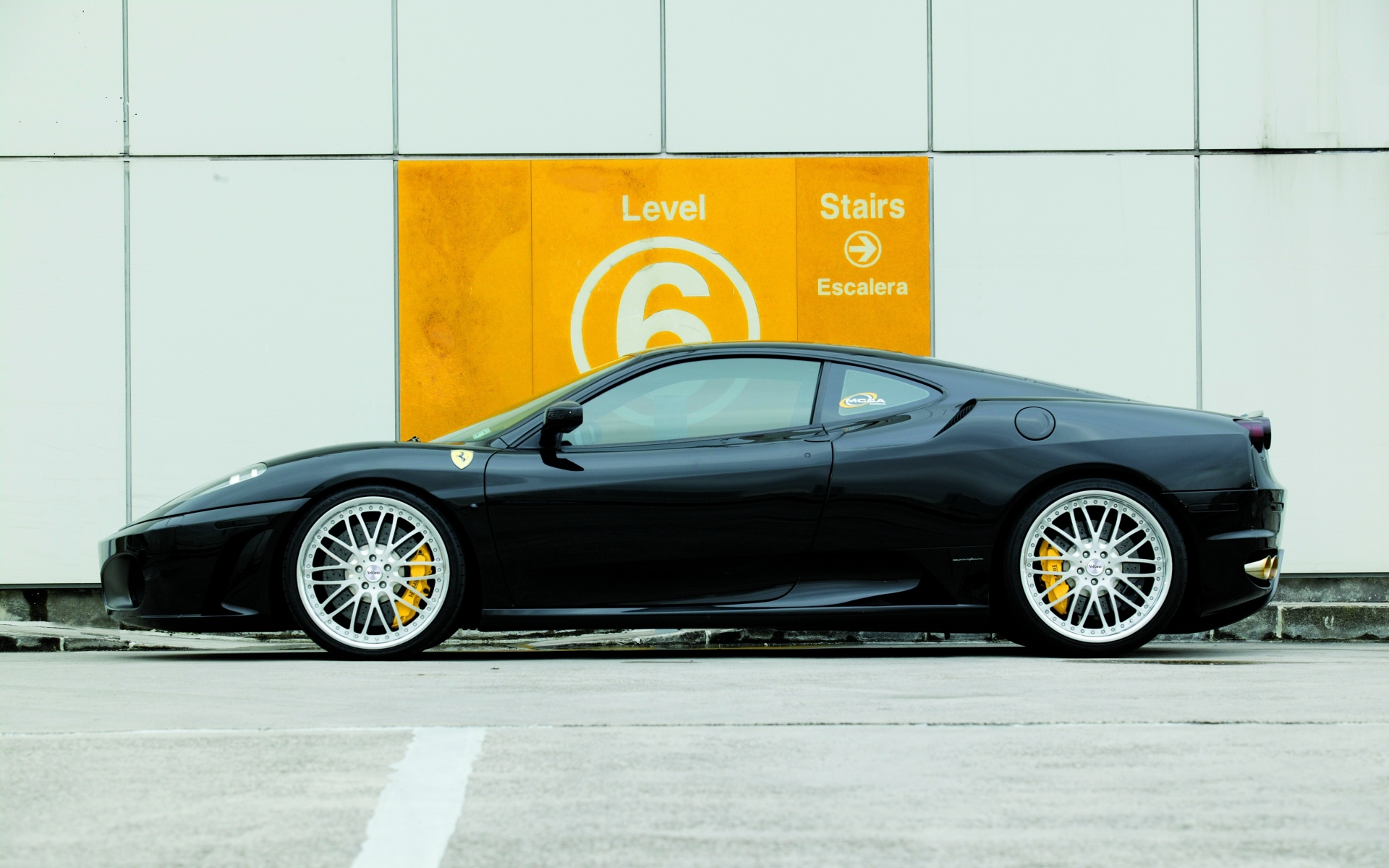 Картинки Ferrari f430, ferrari, черный, вид сбоку фото и обои на рабочий стол