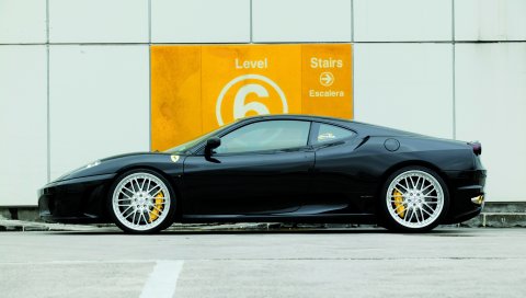 Ferrari f430, ferrari, черный, вид сбоку