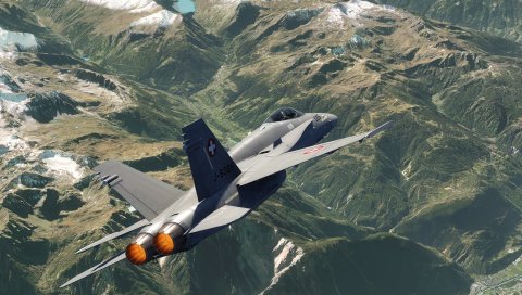 Fa-18c hornet, пейзаж, истребитель, многоцелевой