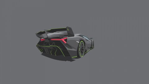 Lamborghini, veneno, искусство, минимализм
