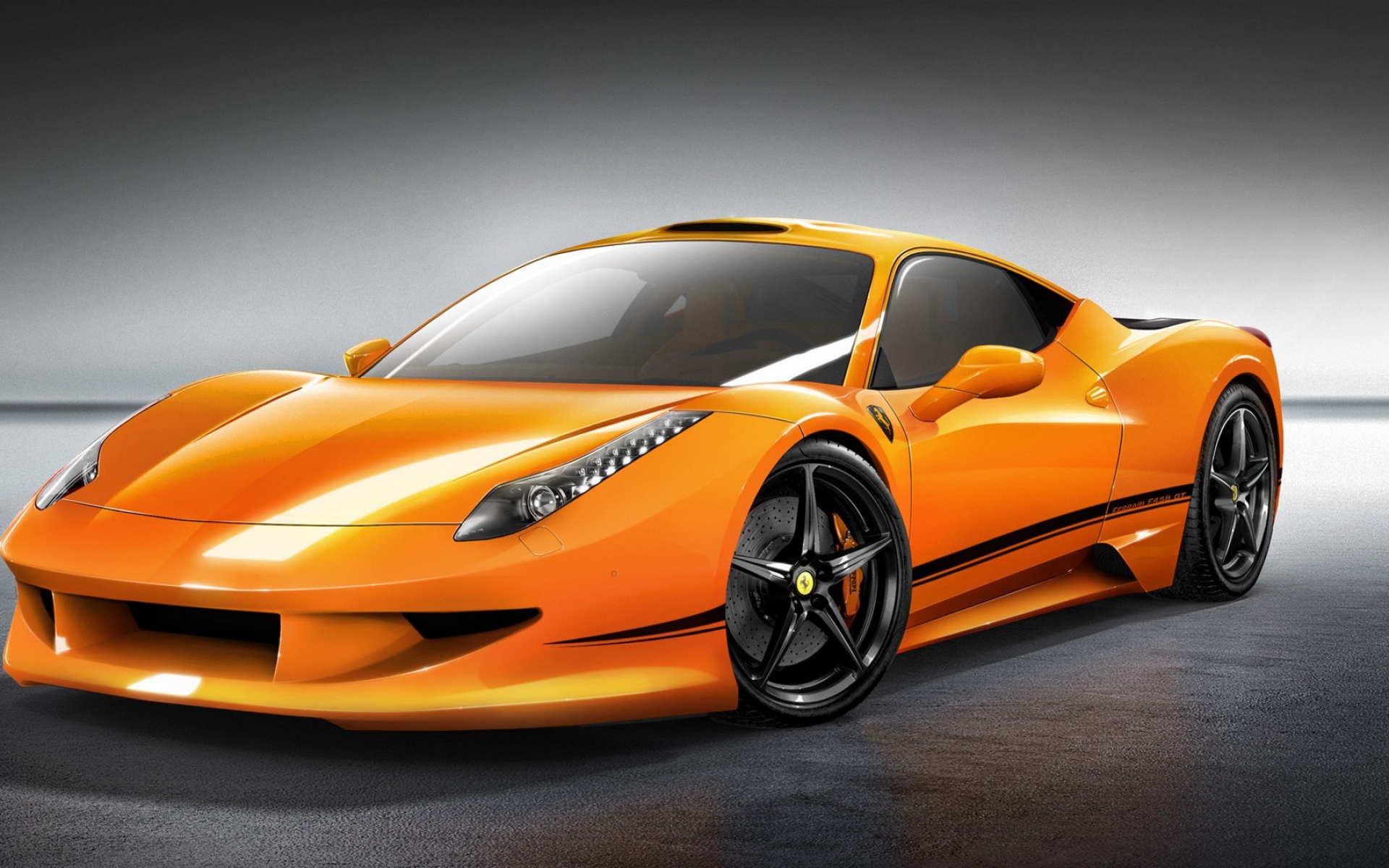 Картинки Ferrari, 458, italia, оранжевый, вид спереди фото и обои на рабочий стол
