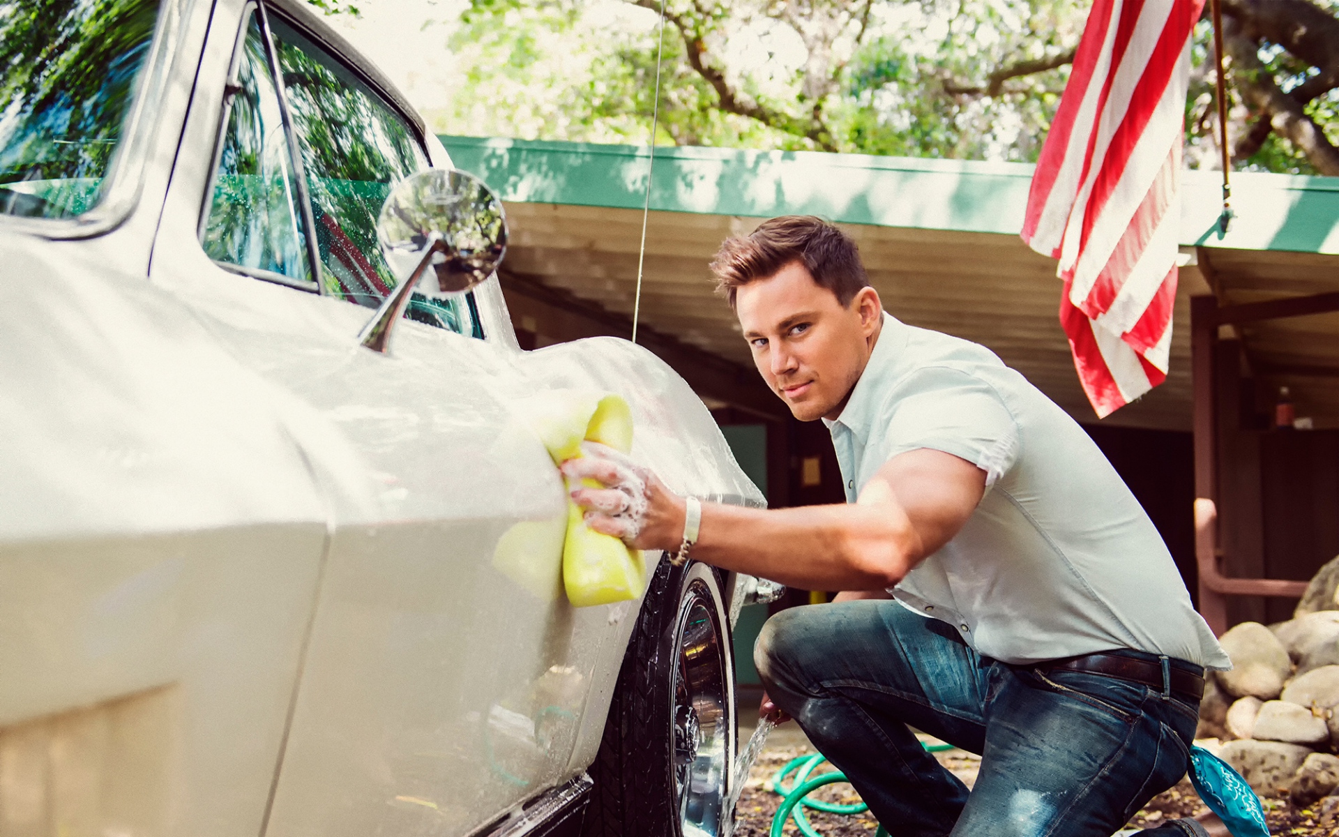 Картинки Channing tatum, актер, автомойка, фотосессия фото и обои на рабочий стол