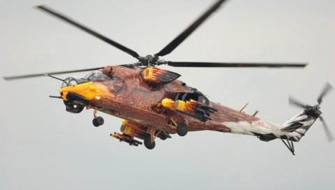 Вертолет, окраска, ми-24, бой