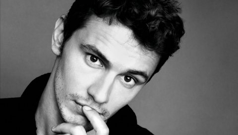 James franco, актер, знаменитость, лицо, bw
