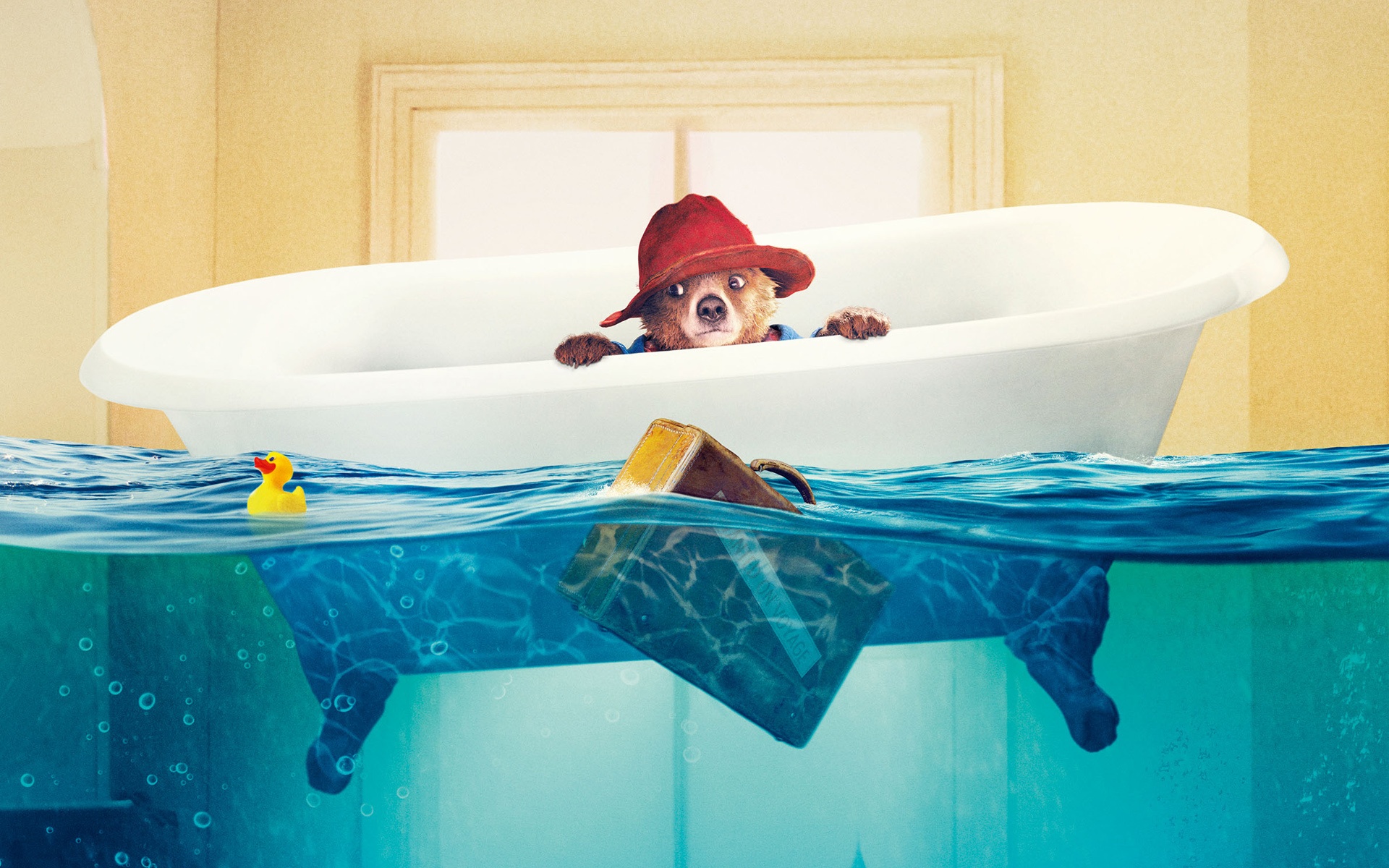 Картинки Paddington, paddington bear, 2015, 2015, фильм, ванная фото и обои на рабочий стол