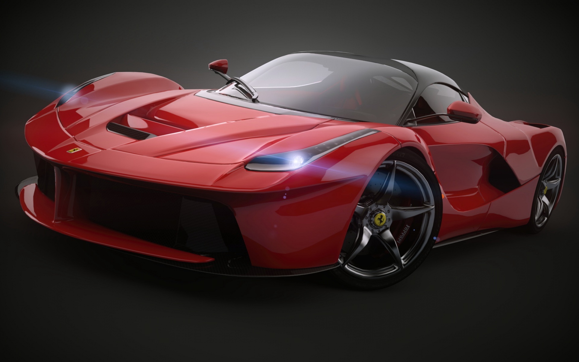 Картинки Ferrari, laferrari, 2014, красный, вид сбоку фото и обои на рабочий стол