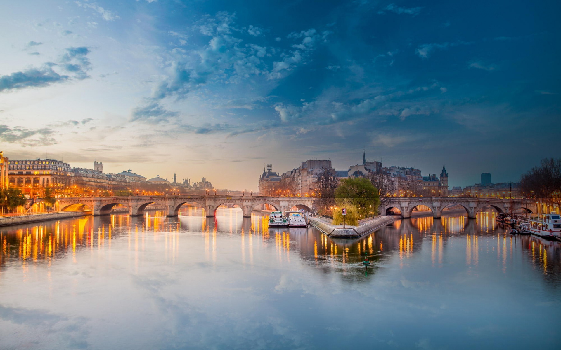 Картинки Париж, франция, река невод, мост фото и обои на рабочий стол