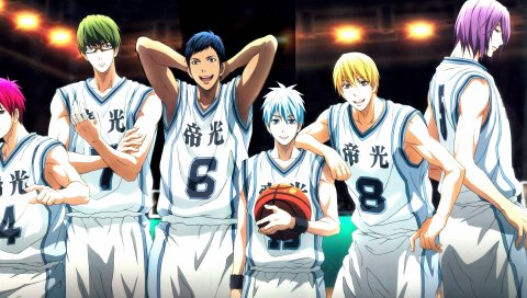 Kuroko нет корзины, команды, akashi seijuurou, aomine daiki, kise ryouta, kuroko tetsuya, midorima shintarou, murasakibara atsushi