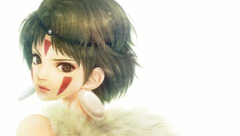 Аниме, девушка, mononoke hime