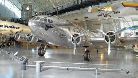 Боинг-307, стратолинер, самолет, ангар, музей