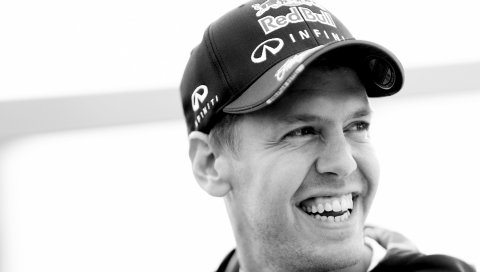 Sebastian vettel, f1, гонщик, Формула 1, чемпион, bw