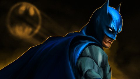 Batman, bruce wayne, art, bat-signal
