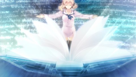 Radiel, tokyo babel, девушка, книга