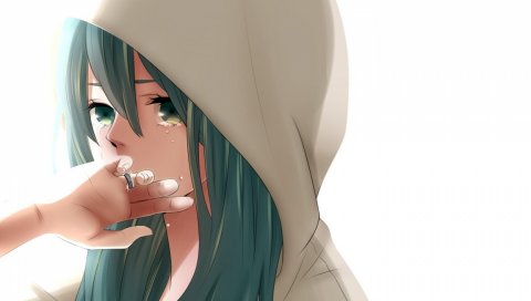 Вокалоид, hatsune miku, девушка, капот